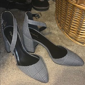 Qupid Mariko-18 Black WhiteMary Jane heel